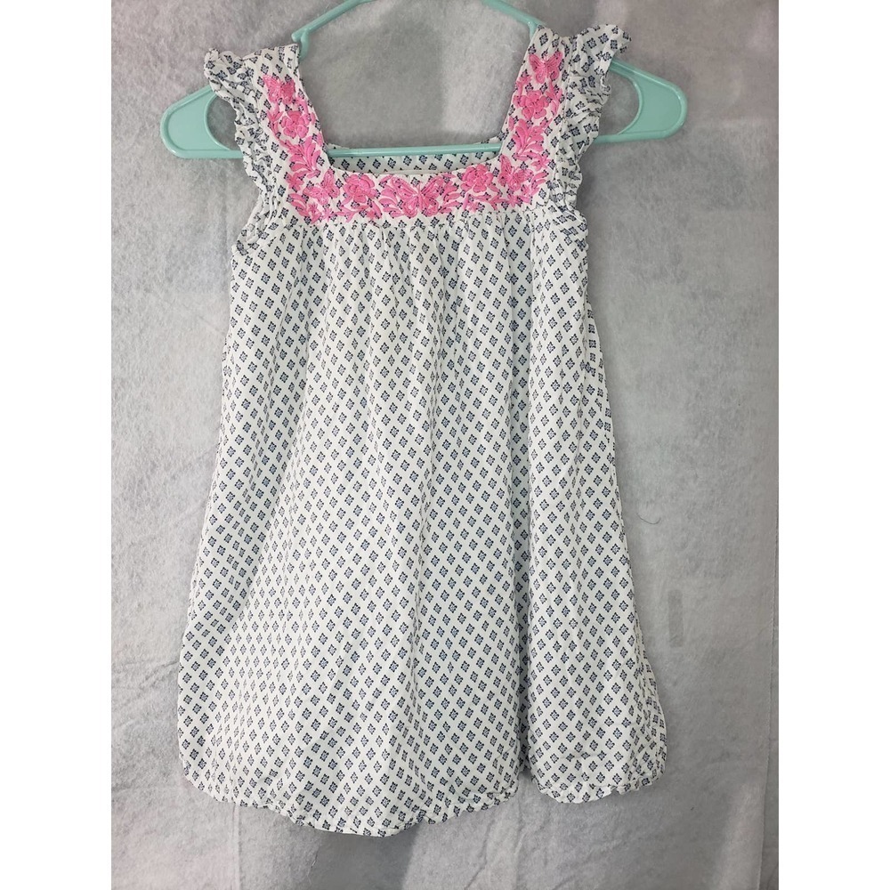Epic Threads size 6 lined blue/white/pink sleeveless dress